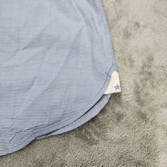 John Varvatos Star USA Men's Dress Shirt Size 18 34/35 Blue Regular Fit Stretch - Picture 6 of 14